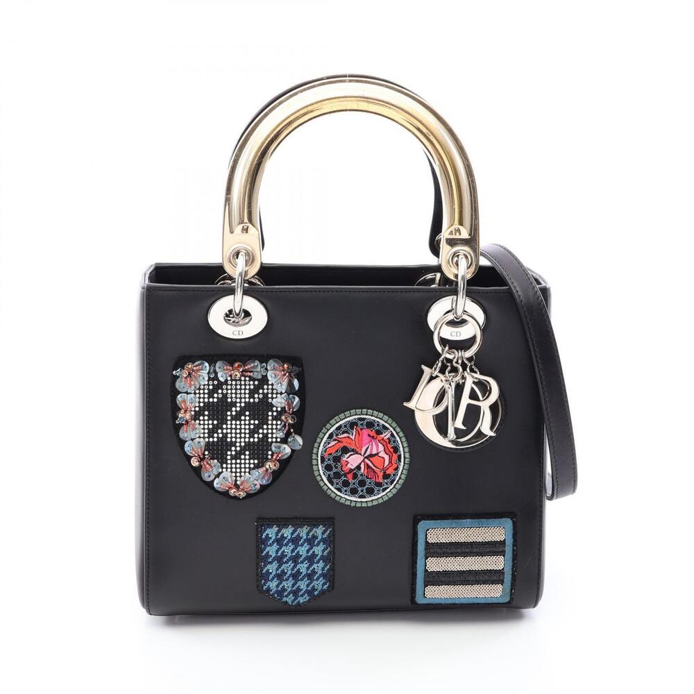 Christian Dior LADY Handbag leather black